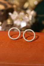 Load image into Gallery viewer, LUOWEND 18K White or Yellow Gold Natural Diamond Earrings for Women
