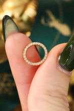 Load image into Gallery viewer, LUOWEND 18K White or Yellow Gold Natural Diamond Earrings for Women
