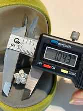 Load image into Gallery viewer, LUOWEND 18K White Gold Natural Diamond Earrings for Women
