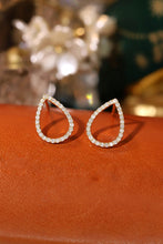 Load image into Gallery viewer, LUOWEND 18K White or Yellow Gold Natural Diamond Earrings for Women
