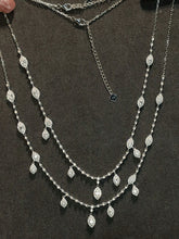Load image into Gallery viewer, LUOWEND 18K White Gold Natural Diamond Necklace for Women
