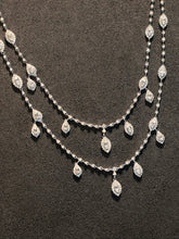 Load image into Gallery viewer, LUOWEND 18K White Gold Natural Diamond Necklace for Women
