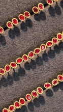 Load image into Gallery viewer, LUOWEND 18K Yellow Gold Natural Ruby Earrings for Women
