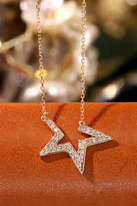 LUOWEND 18K Rose Gold Natural Diamond Pendant Necklace for Women