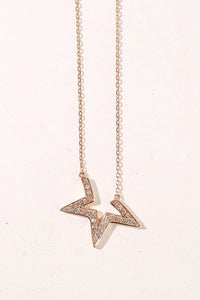 LUOWEND 18K Rose Gold Natural Diamond Pendant Necklace for Women