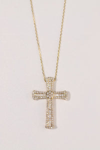 LUOWEND 18K Yellow Gold Natural Diamond Pendant Necklace for Women