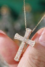 Load image into Gallery viewer, LUOWEND 18K Yellow Gold Natural Diamond Pendant Necklace for Women
