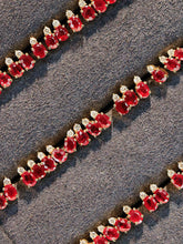 Load image into Gallery viewer, LUOWEND 18K Yellow Gold Natural Ruby Earrings for Women
