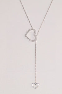 LUOWEND 18K White Gold Natural Diamond Necklace for Women