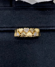 Load image into Gallery viewer, LUOWEND 18K Yellow Gold Real Natural Diamond Ring for Women
