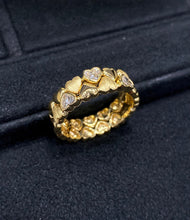 Load image into Gallery viewer, LUOWEND 18K Yellow Gold Real Natural Diamond Ring for Women
