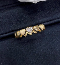 Load image into Gallery viewer, LUOWEND 18K Yellow Gold Real Natural Diamond Ring for Women
