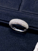 Load image into Gallery viewer, LUOWEND 18K White Gold Real Natural Diamond Ring for Women
