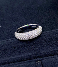 Load image into Gallery viewer, LUOWEND 18K White Gold Real Natural Diamond Ring for Women
