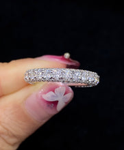 Load image into Gallery viewer, LUOWEND 18K White Gold Real Natural Diamond Ring for Women

