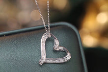 Load image into Gallery viewer, LUOWEND 18K White Gold Real Natural Diamond Pendant Necklace for Women
