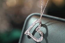 Load image into Gallery viewer, LUOWEND 18K White Gold Real Natural Diamond Pendant Necklace for Women
