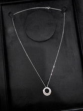Load image into Gallery viewer, LUOWEND 18K White Gold Real Natural Diamond Pendant Necklace for Women
