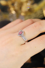 Load image into Gallery viewer, LUOWEND 18K White Gold Real Natural Pink Diamond Ring for Women
