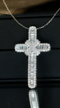 Load image into Gallery viewer, LUOWEND 18K White Gold Natural Diamond Necklace for Women
