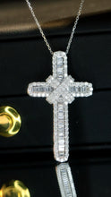 Load image into Gallery viewer, LUOWEND 18K White Gold Natural Diamond Necklace for Women

