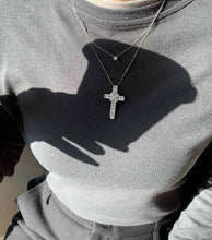 Load image into Gallery viewer, LUOWEND 18K White Gold Natural Diamond Necklace for Women
