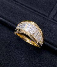 Load image into Gallery viewer, LUOWEND 18K Yellow Gold Real Natural Diamond Ring for Women
