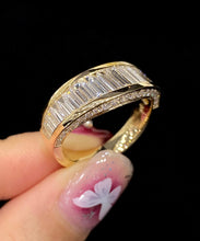 Load image into Gallery viewer, LUOWEND 18K Yellow Gold Real Natural Diamond Ring for Women
