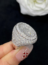 Load image into Gallery viewer, LUOWEND 18K White Gold Real Natural Diamond Ring for Women

