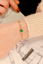 Load image into Gallery viewer, LUOWEND 18K Yellow Gold Real Natural Emerald Bracelet&amp;Necklace for Women
