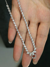 Load image into Gallery viewer, LUOWEND 18K White/Yellow Gold Natural Diamond Necklace for Women
