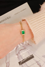 Load image into Gallery viewer, LUOWEND 18K Yellow Gold Real Natural Diamond&amp;Emerald Bracelet and Necklace for Women

