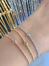 Load image into Gallery viewer, LUOWEND 18K White or Yellow or Rose Gold Natural Diamond Bracelet for Women
