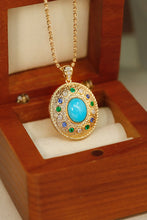 Load image into Gallery viewer, LUOWEND 18K Yellow Gold Real Natural Gemstone Necklace for Women
