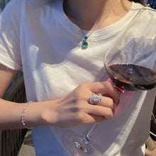 Load image into Gallery viewer, LUOWEND 18K White Gold Natural Diamond Ring for Women
