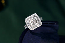 Load image into Gallery viewer, LUOWEND 18K White Gold Natural Diamond Ring for Women
