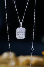 Load image into Gallery viewer, LUOWEND 18K White Gold Real Natural Diamond Pendant Necklace for Women
