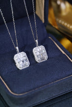 Load image into Gallery viewer, LUOWEND 18K White Gold Real Natural Diamond Pendant Necklace for Women
