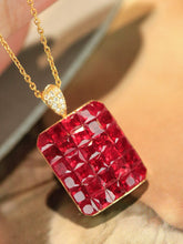Load image into Gallery viewer, LUOWEND 18K Yellow Gold Natural Ruby Ring for Women
