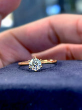 Load image into Gallery viewer, LUOWEND 18K White/Yellow Gold Natural Diamond Ring for Women
