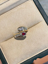 Load image into Gallery viewer, LUOWEND 18K White Gold Natural Ruby Ring for Women
