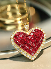 Load image into Gallery viewer, LUOWEND 18K Yellow Gold Natural Ruby Ring for Women

