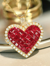 Load image into Gallery viewer, LUOWEND 18K Yellow Gold Natural Ruby Ring for Women
