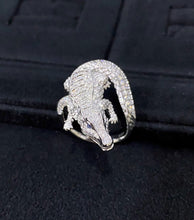 Load image into Gallery viewer, LUOWEND 18K White Gold Natural Diamond Ring for Women
