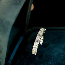 Load image into Gallery viewer, LUOWEND 18K White Gold Natural Diamond Ring for Women
