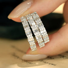 Load image into Gallery viewer, LUOWEND 18K White Gold Natural Diamond Ring for Women
