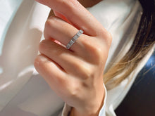 Load image into Gallery viewer, LUOWEND 18K White Gold Natural Diamond Ring for Women
