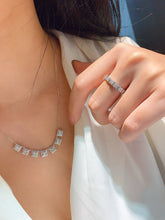 Load image into Gallery viewer, LUOWEND 18K White Gold Natural Diamond Ring for Women
