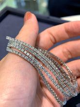 Load image into Gallery viewer, LUOWEND 18K White Gold Natural Diamond Bracelet for Women
