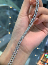 Load image into Gallery viewer, LUOWEND 18K White Gold Natural Diamond Bracelet for Women
